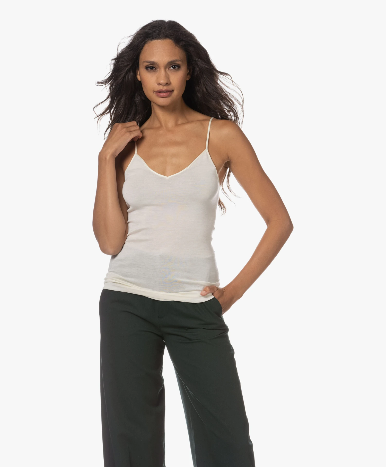 Hanro Wol-Zijde Spaghettitop - Cygne 3 Hanro Wol-Zijde Spaghettitop - Cygne