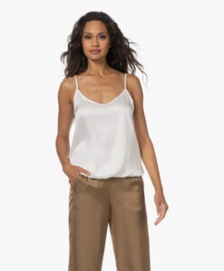 Woman By Earn Luna Satijnen Spaghettitop - Off-White