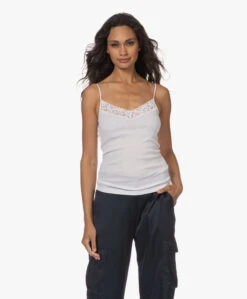 Hanro Moments Spaghetti Top - Wit