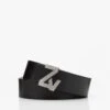 Zadig & Voltaire Zv Initiale Leren Riem Met Strass - Zwart -Modewinkel 25e1181e 5249 4442 8653 641342774a81 150