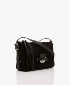 Rag & Bone Small Field Messenger Suède Schoudertas - Zwart -Modewinkel 6f135d08 20c9 4fd7 a651 472a46227f21 05