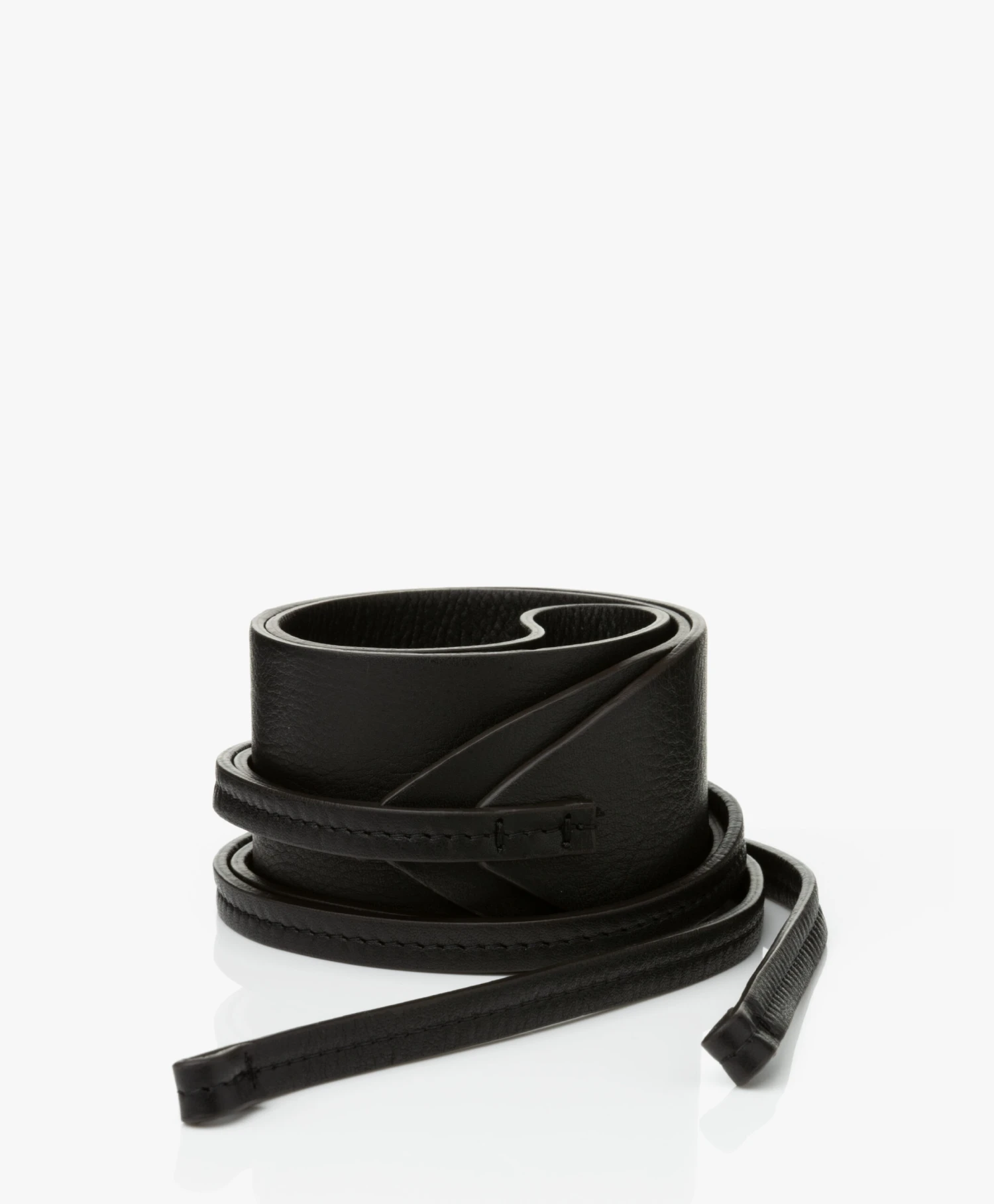 Pomandère Leren Wikkel Tailleriem - Zwart 6 Pomandère Leren Wikkel Tailleriem - Zwart - Afbeelding 4