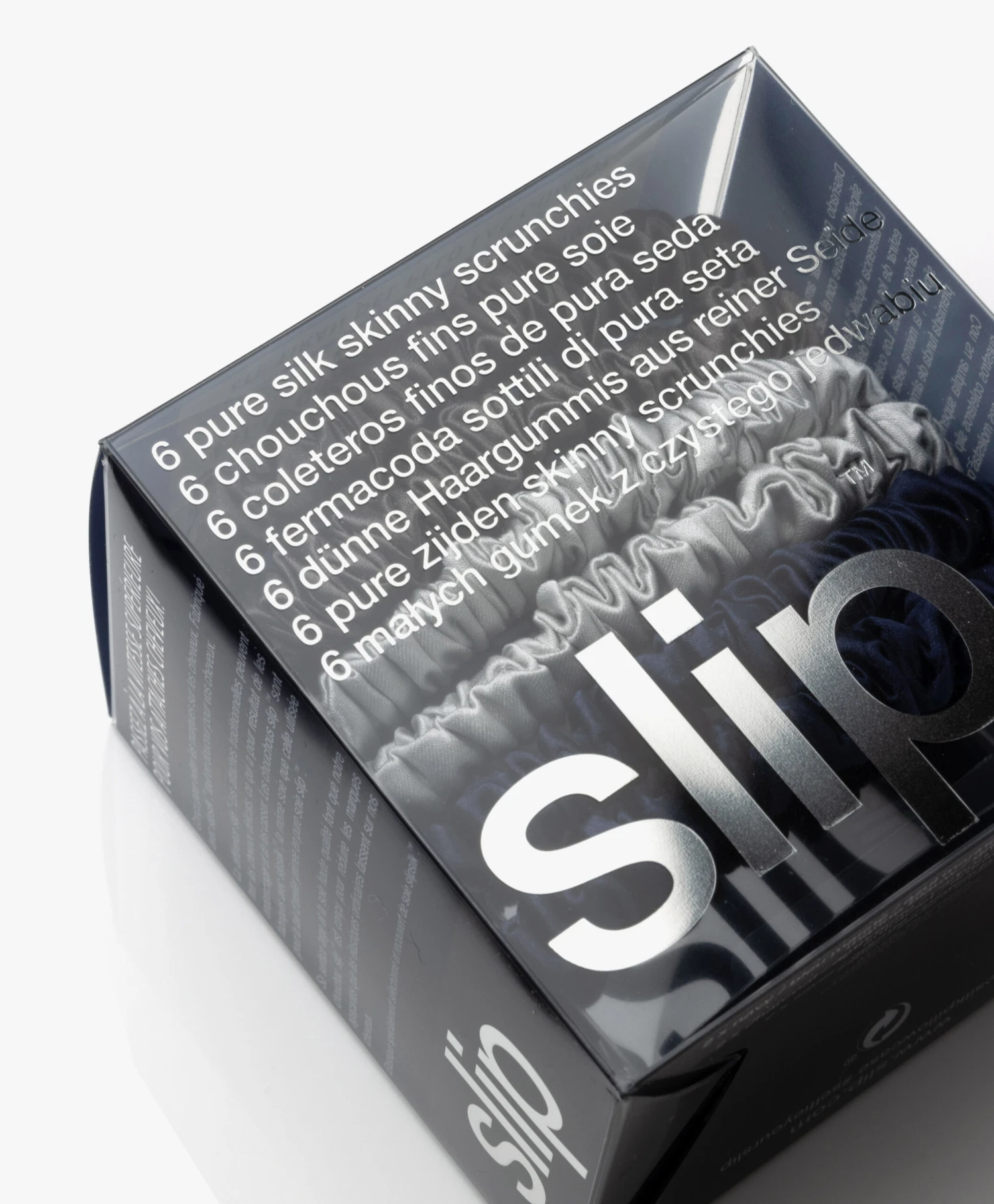 Slip™ 6-Pack Skinnies Zijden Scrunchies - Midnight 6 Slip™ 6-Pack Skinnies Zijden Scrunchies - Midnight - Afbeelding 4