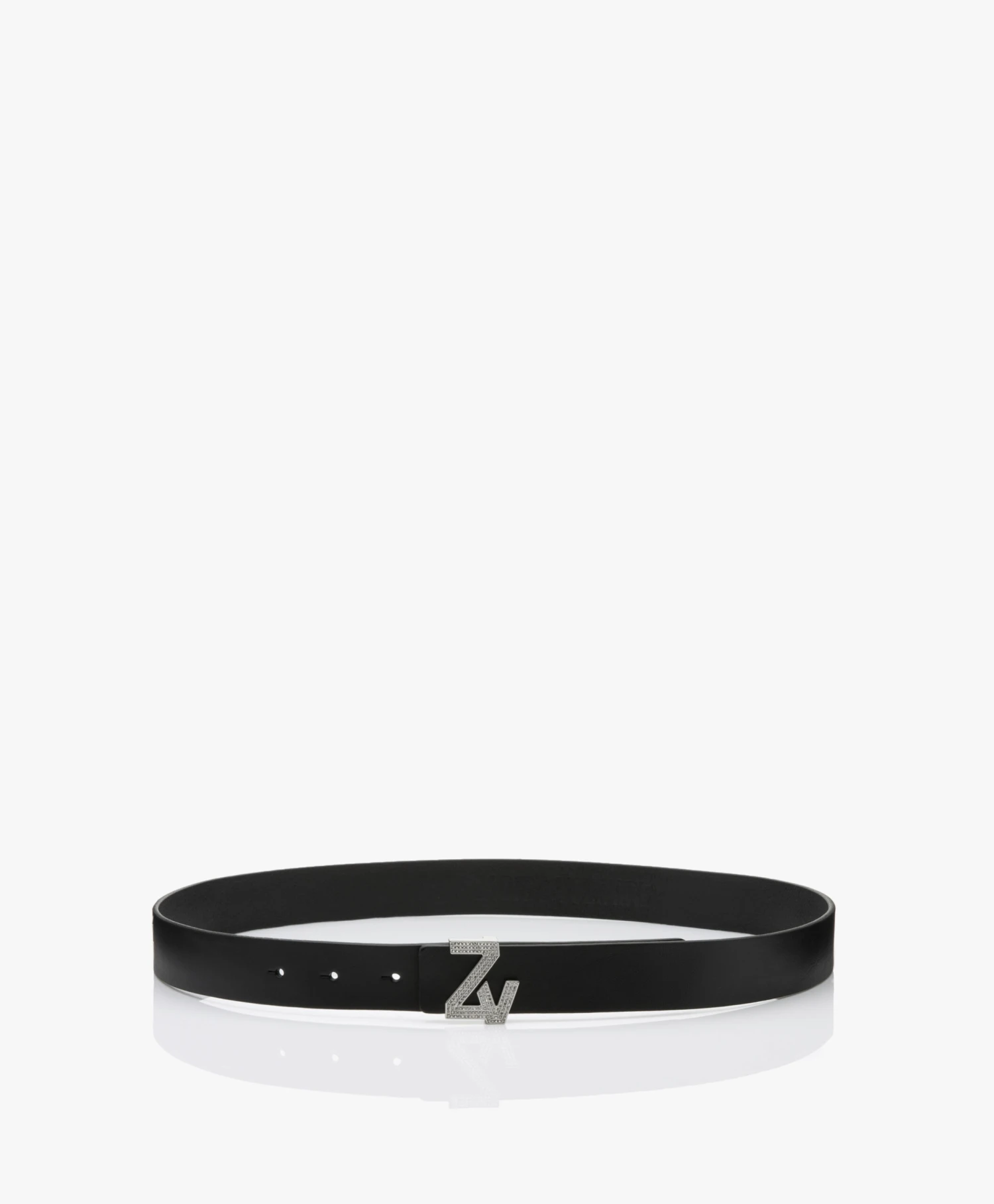Zadig & Voltaire Zv Initiale Leren Riem Met Strass - Zwart 6 Zadig & Voltaire Zv Initiale Leren Riem Met Strass - Zwart - Afbeelding 4