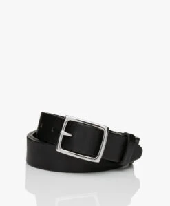 Rag & Bone Boyfriend Leren Riem - Zwart