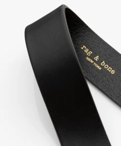 Rag & Bone Boyfriend Leren Riem - Zwart -Modewinkel Rag Bone Boyfriend Belt Blk 381