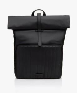 Monk & Anna Herb Vegan Leren Rugtas - Zwart