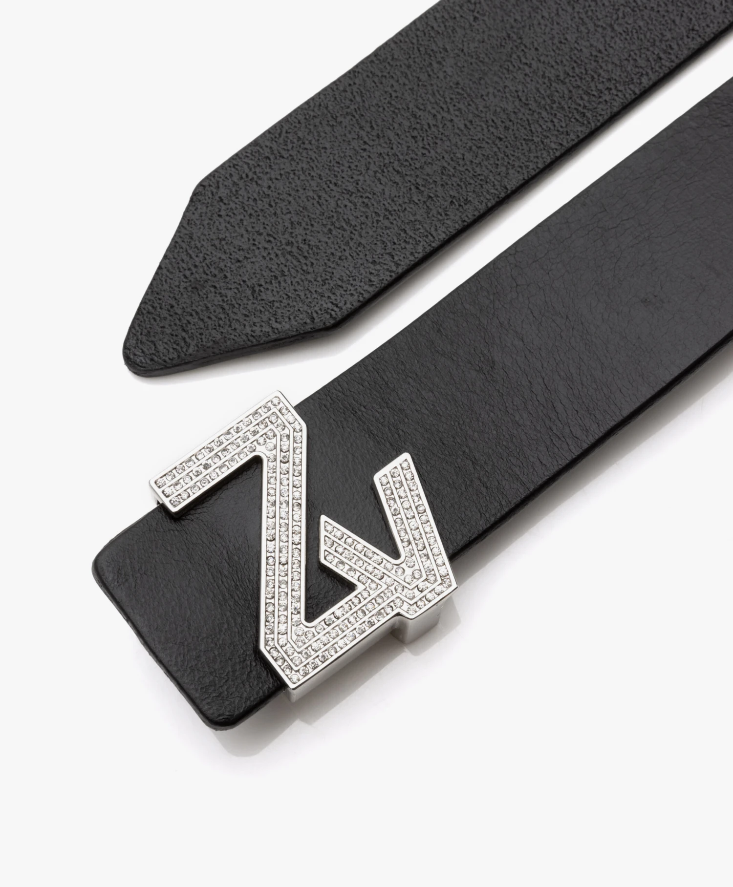 Zadig & Voltaire Zv Initiale Leren Riem Met Strass - Zwart 5 Zadig & Voltaire Zv Initiale Leren Riem Met Strass - Zwart - Afbeelding 3