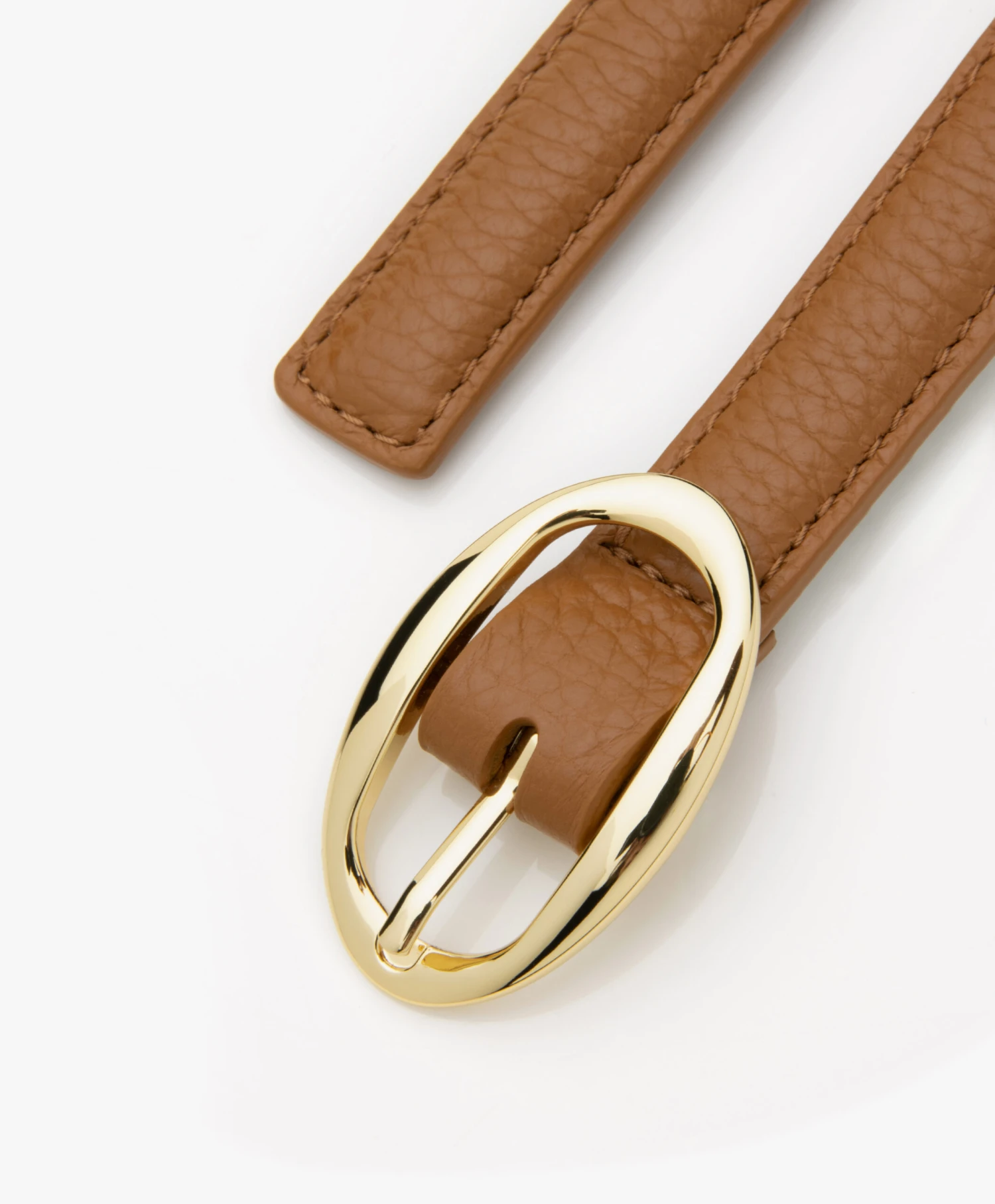 By Malene Birger Katin Smalle Leren Riem - Cognac 5 By Malene Birger Katin Smalle Leren Riem - Cognac - Afbeelding 3