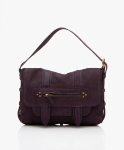 Jérôme Dreyfuss Jerome Dreyfuss Joe S Leren Schouder-/Cross-Body Tas - Noircie Violet