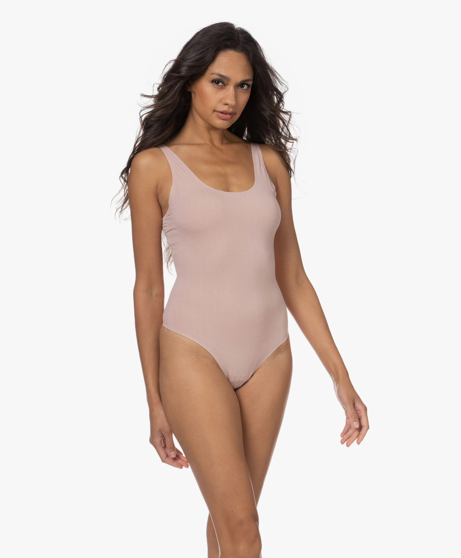Wolford Ribjersey String Body - Powder Pink 5 Wolford Ribjersey String Body - Powder Pink - Afbeelding 3