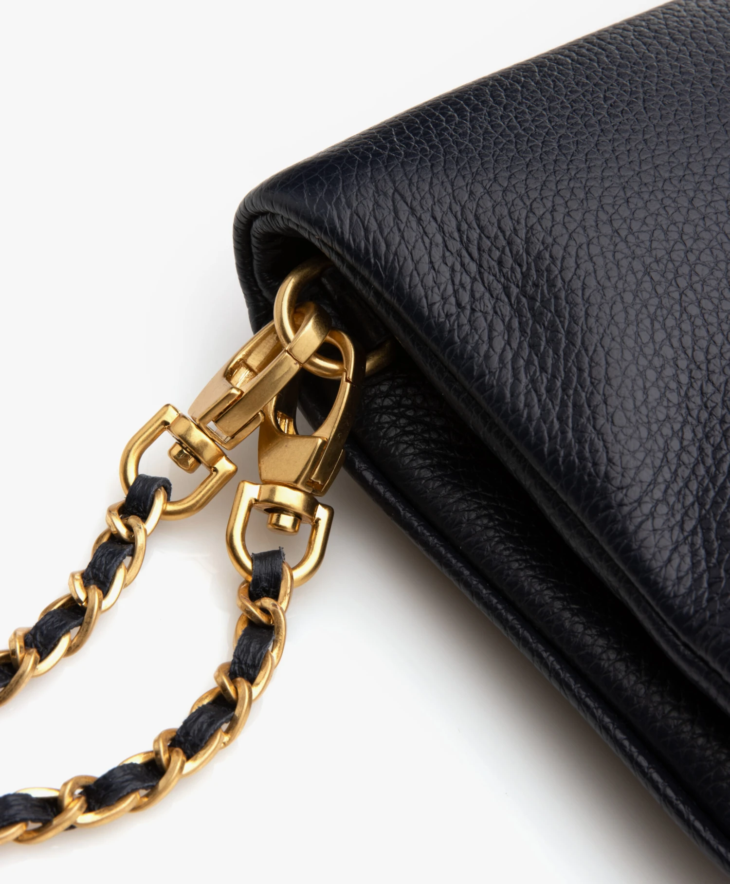 Zadig & Voltaire Rock Grained Leren Schoudertas/Clutch - Ink Gold 12 Zadig & Voltaire Rock Grained Leren Schoudertas/Clutch - Ink Gold - Afbeelding 10